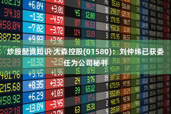 炒股配资知识 大森控股(01580)：刘仲纬已获委任为公司秘书